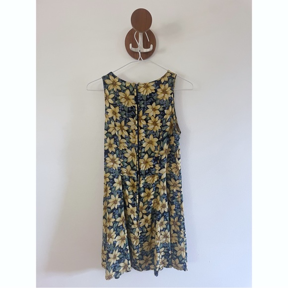Vintage 90s My Michelle Raton Flouncy Floral Zip up Dress- Size S/M - Picture 5 of 6